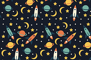 Seamless pattern of space, a Texture Illustration by JYa_Design (Thumbnail 1 of 4)