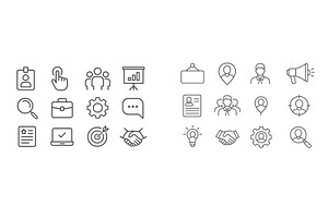 Versatile set of simple line icons, an Object Illustration by ZinetroN