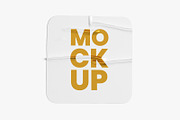 Square Crumpled Stickers Mockup Set, a Print Template by Graphic Bird (Thumbnail 4 of 6)