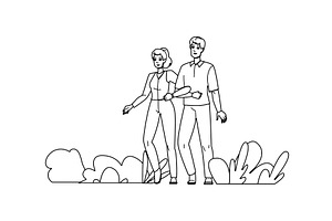 lifestyle nature walk vector, a Person Illustration by pikepicture