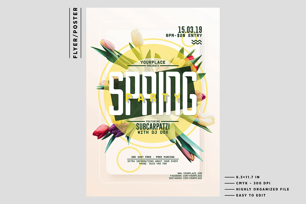 Spring Flyer/Poster, a Flyer Template by Mariux (Photo 2 of 2)