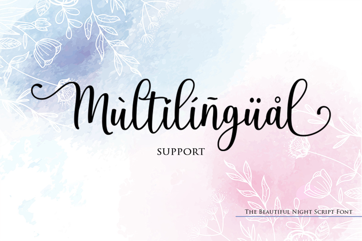 The Beautiful Night Script & Extras, a Script Font by Attract Studio (Photo 10 of 10)