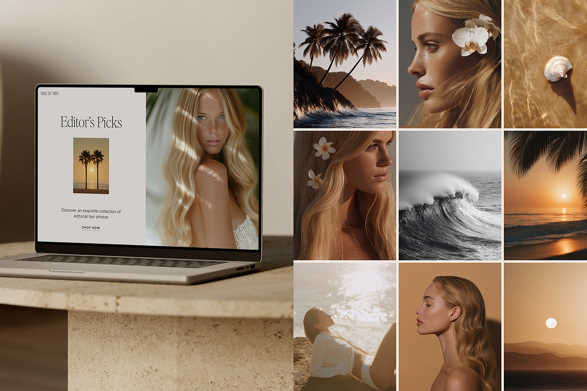 Summer Hair + Calm Beach Images, a Beauty & Fashion Photo by Make Stories Studio (Photo 4 of 7)