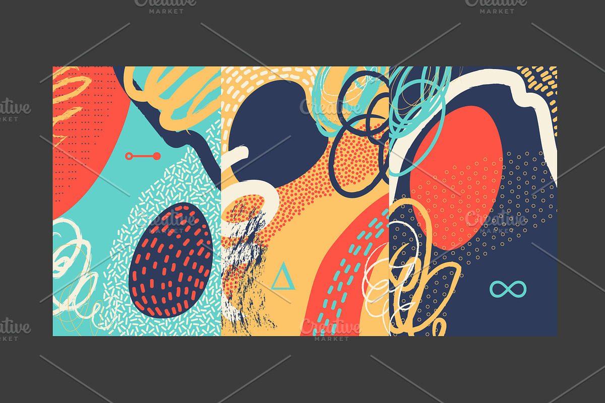 Abstract compositions and cards set, a Pattern Graphic by pixelwerk (Photo 3 of 4)
