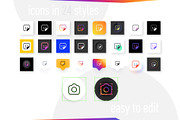 Instagram Icons Bundle, a Social Media Template by karnofff (Thumbnail 2 of 14)