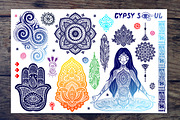 Set of Bohemian style flash tattoos, an Icon by Transia (Thumbnail 2 of 5)