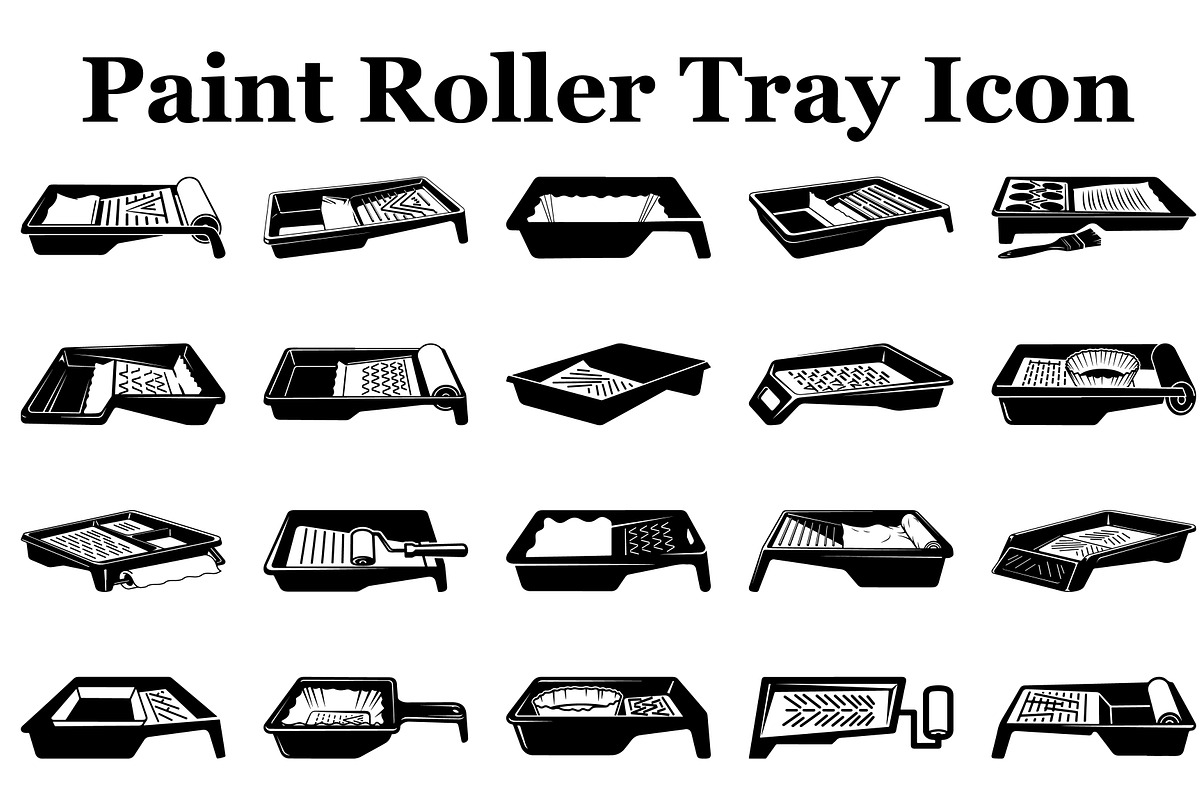 Paint Roller Tray Icon Silhouette, an Icon by hafijul (Photo 1 of 10)