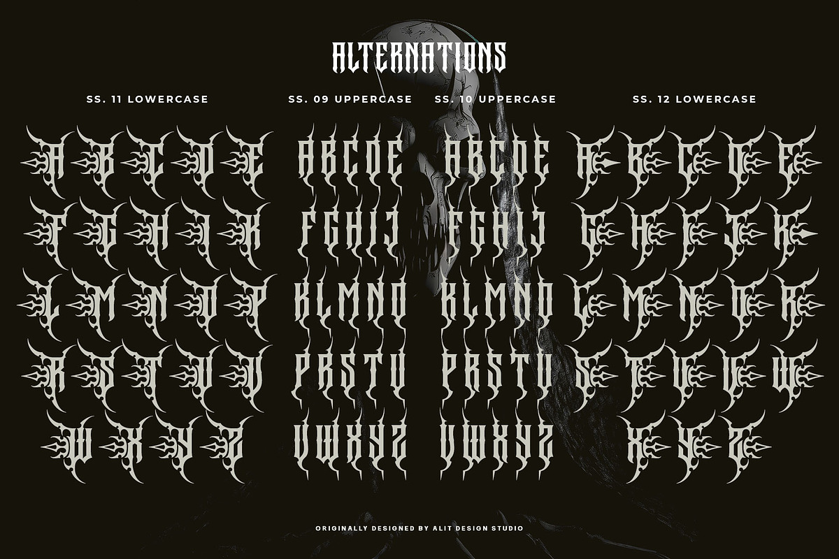 Megasord Typeface, a Blackletter Font by alit design (Photo 15 of 20)