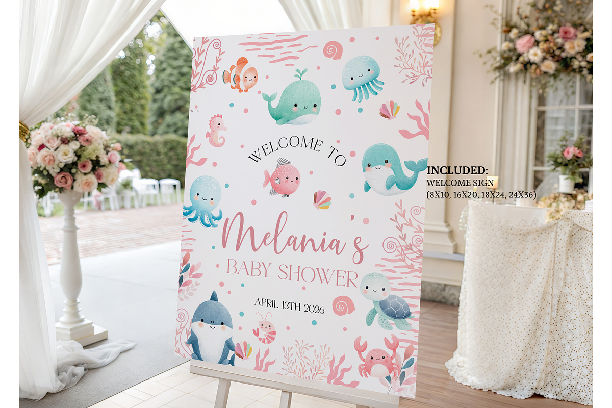 Under The Sea Welcome Poster, a Templates & Theme by Digital_Mind (Photo 2 of 3)