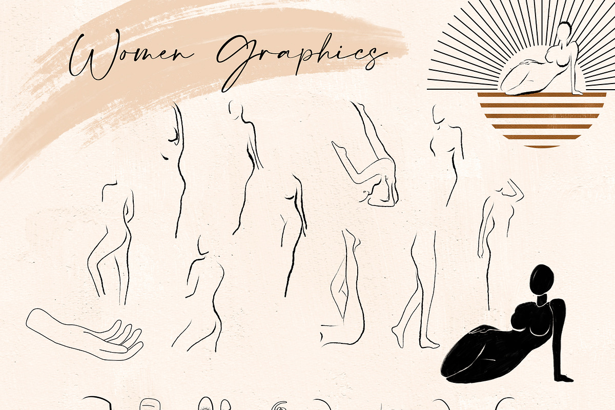 Poster Bundle Mystical Women Modern, a Decorative Illustration by Kaya Fonts (Photo 14 of 23)