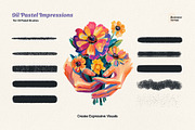 Illustrator Oil Pastel Brushes, a Brush Add-On by pixelbuddha.net (Thumbnail 3 of 6)