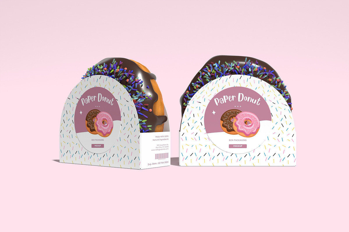 Donut mockup, a Product Mockup by xavier_studio (Photo 2 of 5)