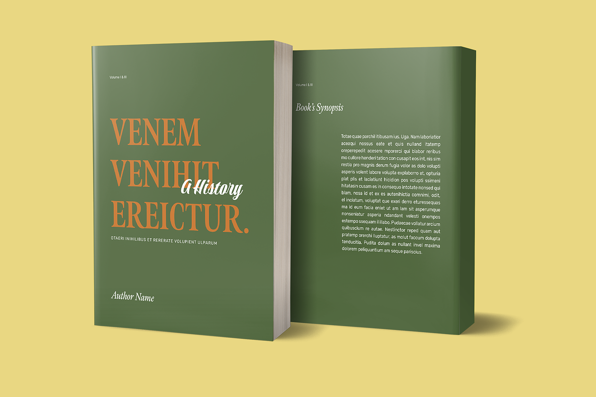 History Book Print Template, a Stationery Template by Meknya (Photo 1 of 14)