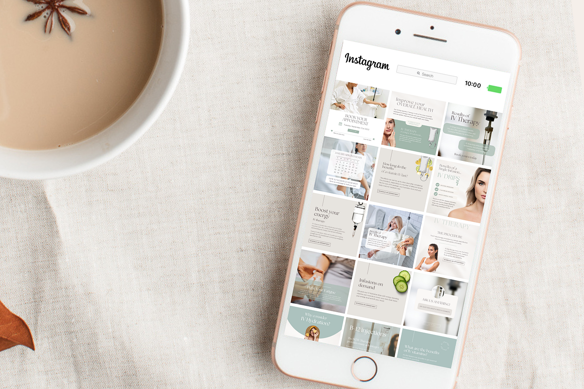 IV Therapy Drip Instagram Posts, a Social Media Template by Design Lush Studio (Photo 5 of 5)