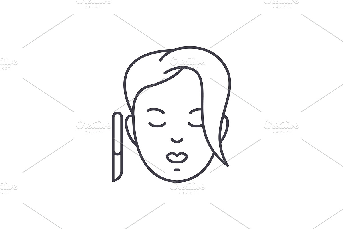 Spa treatments line icon concept, an Object Graphic by urban icon