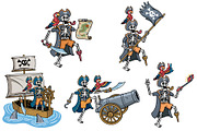 Skull pirate 10 vector illustrations, a Person Illustration by gunaonedesign (Thumbnail 2 of 7)