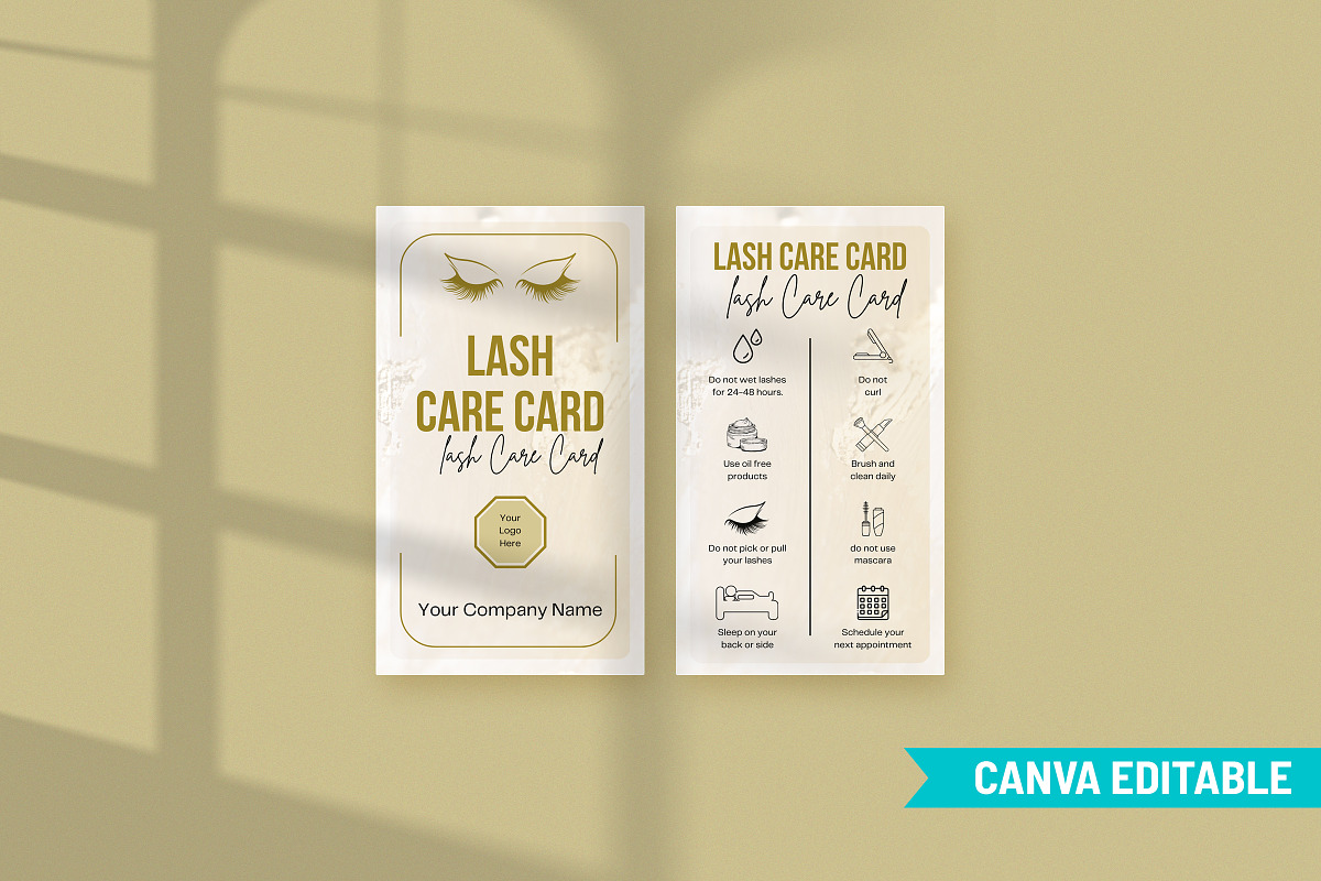 Lash Care Card Template