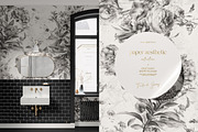 Toile Black and White Floral Pattern, a Pattern Graphic by paper aesthetic (Thumbnail 3 of 10)