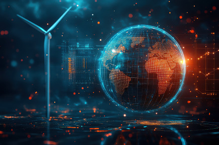Global Wind Energy Digital Technolog, a Background Photo by Pixeness
