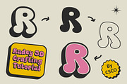 Radey 3D, a Sans Serif Font by Craft Supply Co. (Thumbnail 2 of 8)