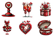 watercolor soft love clipart, an Illustration by CreationArt (Thumbnail 5 of 5)