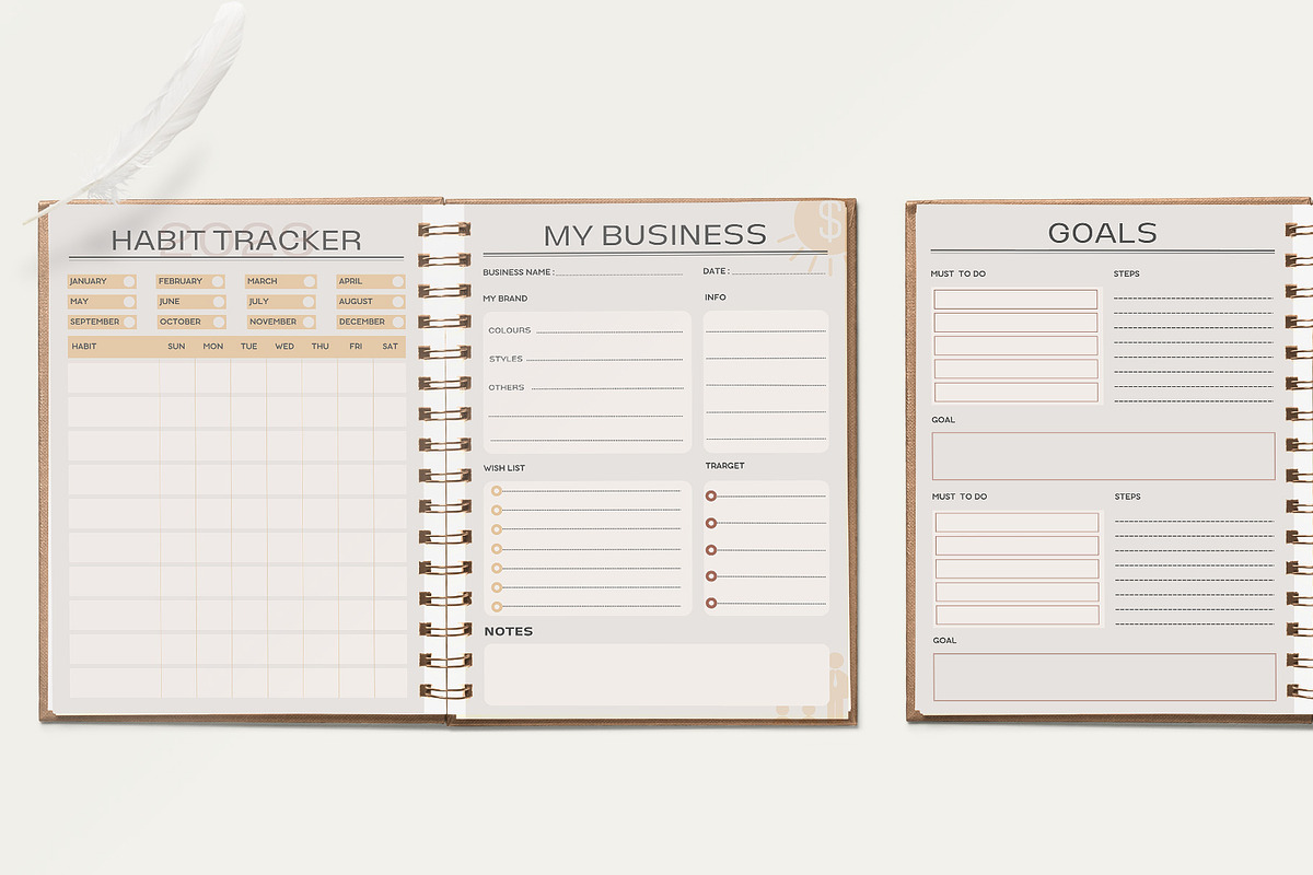 Canva Ultimate Planner Bundle Vol.1, a Stationery Template by ROJI CREATOR