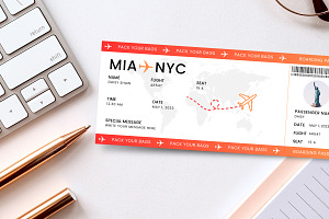 Canva Editable Boarding Pass Temp, a Templates & Theme by Snapybiz