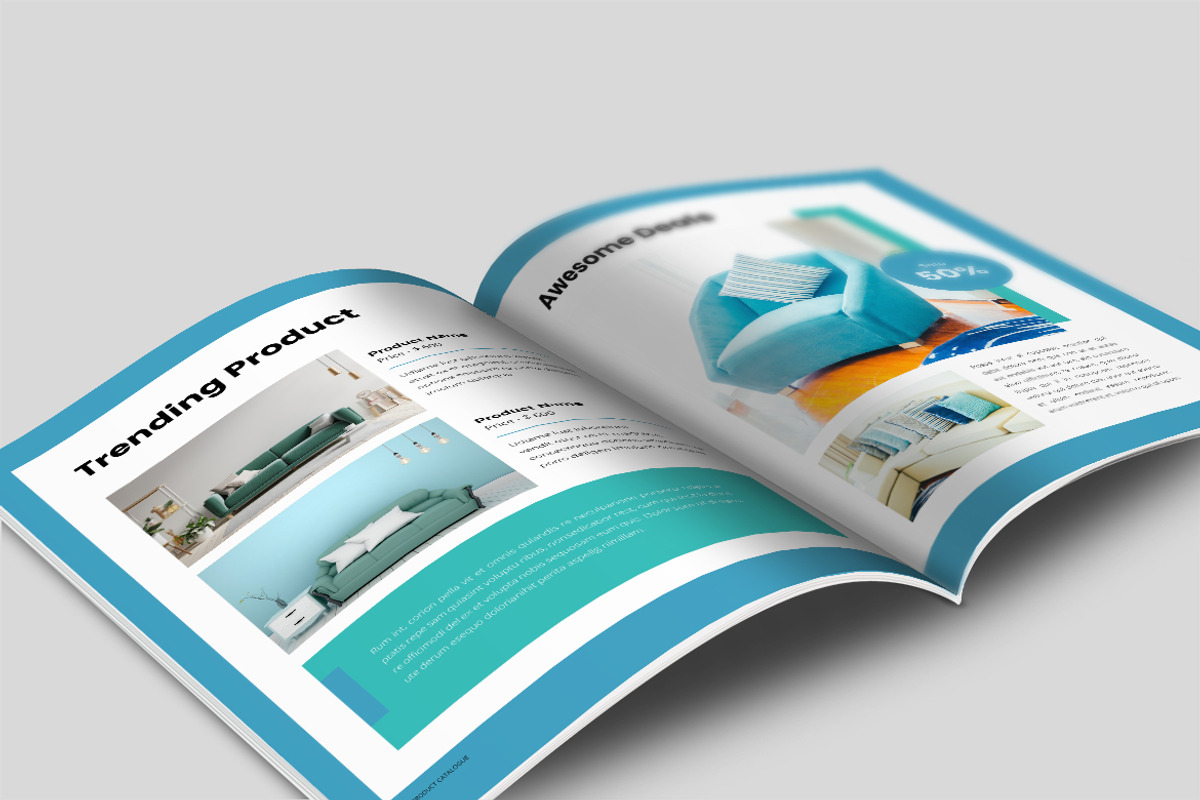 Blue White Furniture Catalog, a Brochure Template by UICreative (Photo 3 of 4)