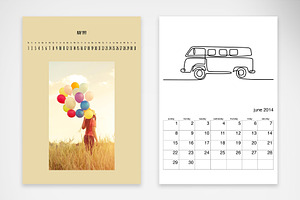 Reusable Vintage Calendar Year 2025