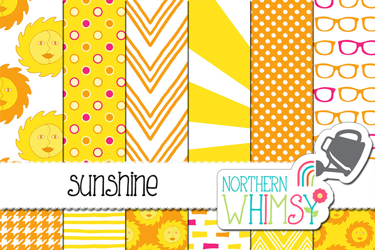 Summer Patterns - Sunshine, a Pattern Graphic by Northern Whimsy Design