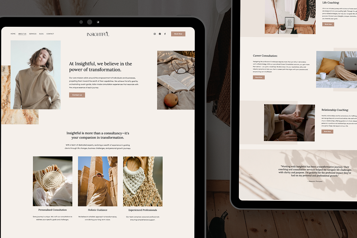 Insightful - Squarespace Template, a Templates & Theme by Refornit (Photo 4 of 7)