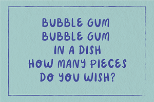 BUBBLE GUM A Handwritten Font