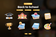 Back to School 3D Icon Pack, an Object Graphic by Artnivora.Std (Thumbnail 1 of 4)