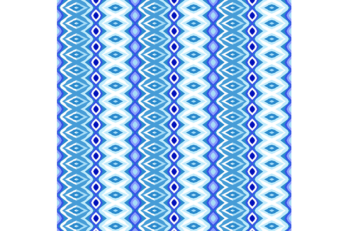 Blue Ethnic Geometric Seamless Repea, a Pattern Graphic by Sharon Schwalbe (Photo 7 of 7)