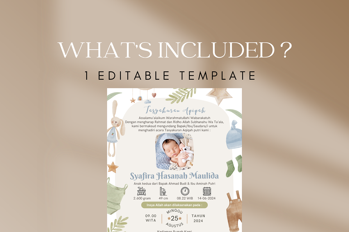 Boho Nursery Baby Shower Canva, an Invitation Template by Blooming Daisy (Photo 2 of 4)