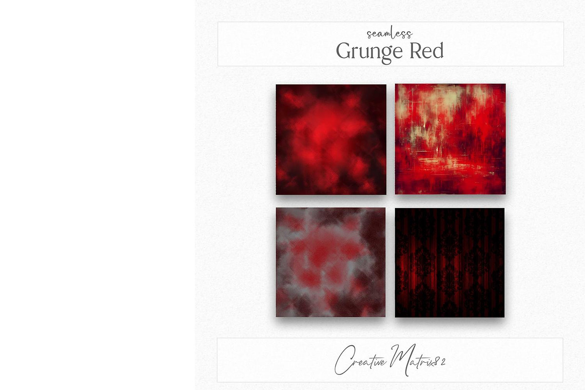 Grunge Royal Red Seamless Textures, a Texture Graphic by Creative Matrix82 (Photo 5 of 5)