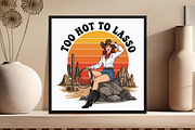 Too Hot To Lasso Cowgirl PNG, an Illustration by DreamCafeArt (Thumbnail 4 of 7)