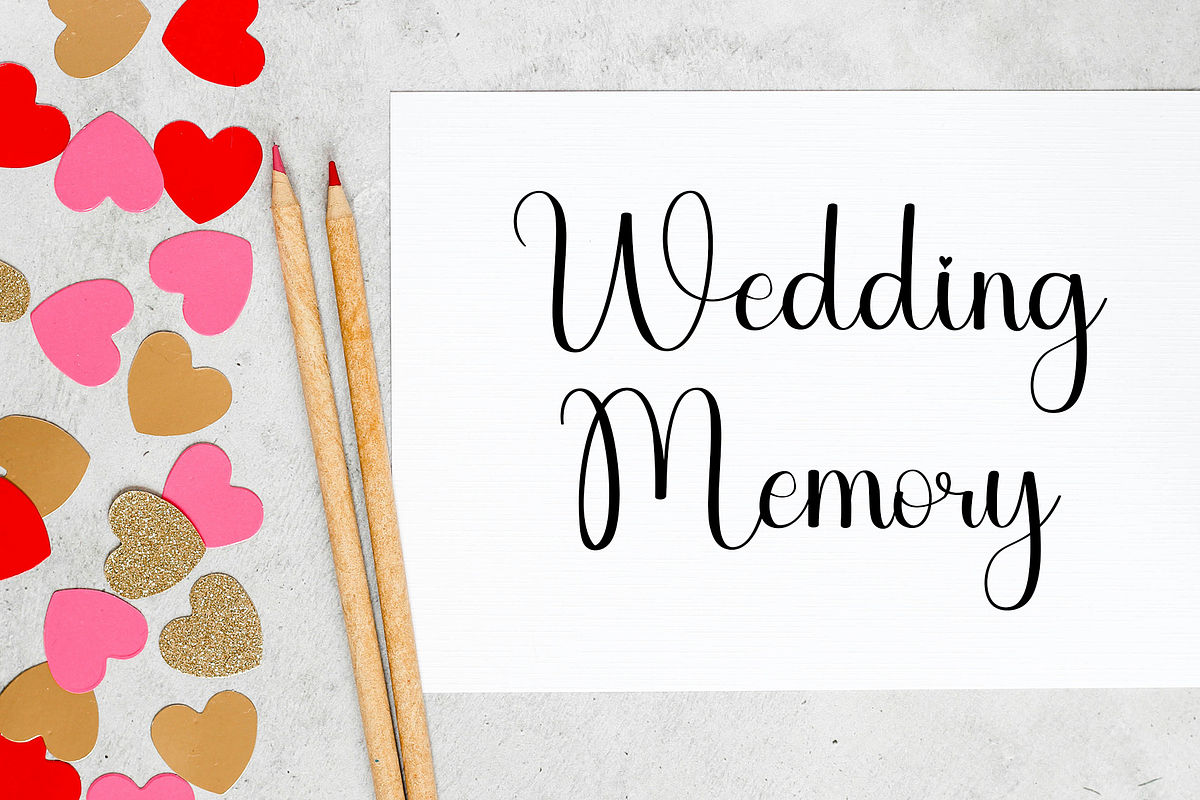 Wedding, a Handwritten Font by InermediaSTUDIO (Photo 6 of 8)