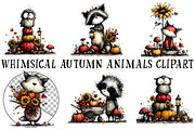 Whimsical Autumn Animals Clipart, a Seasonal Illustration by OK Design (Thumbnail 2 of 6)