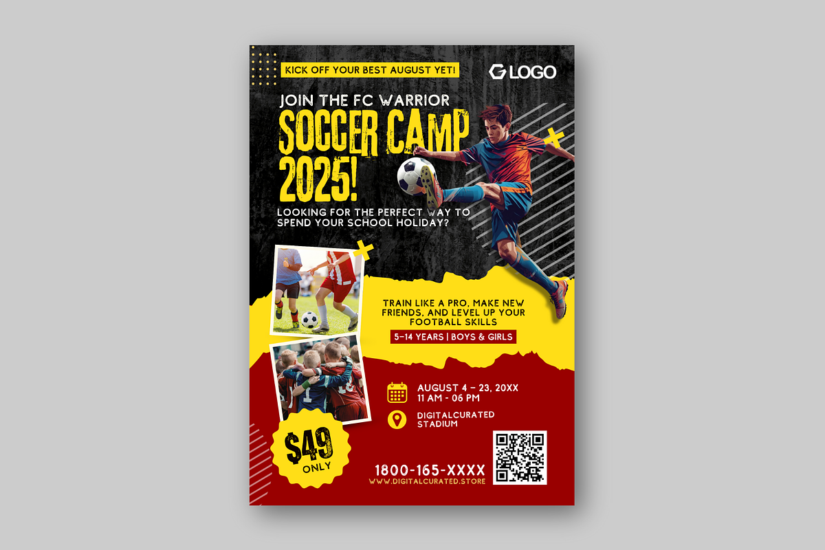 Canva Soccer Camp Flyer, a Flyer Template by antyalias store (Photo 4 of 5)