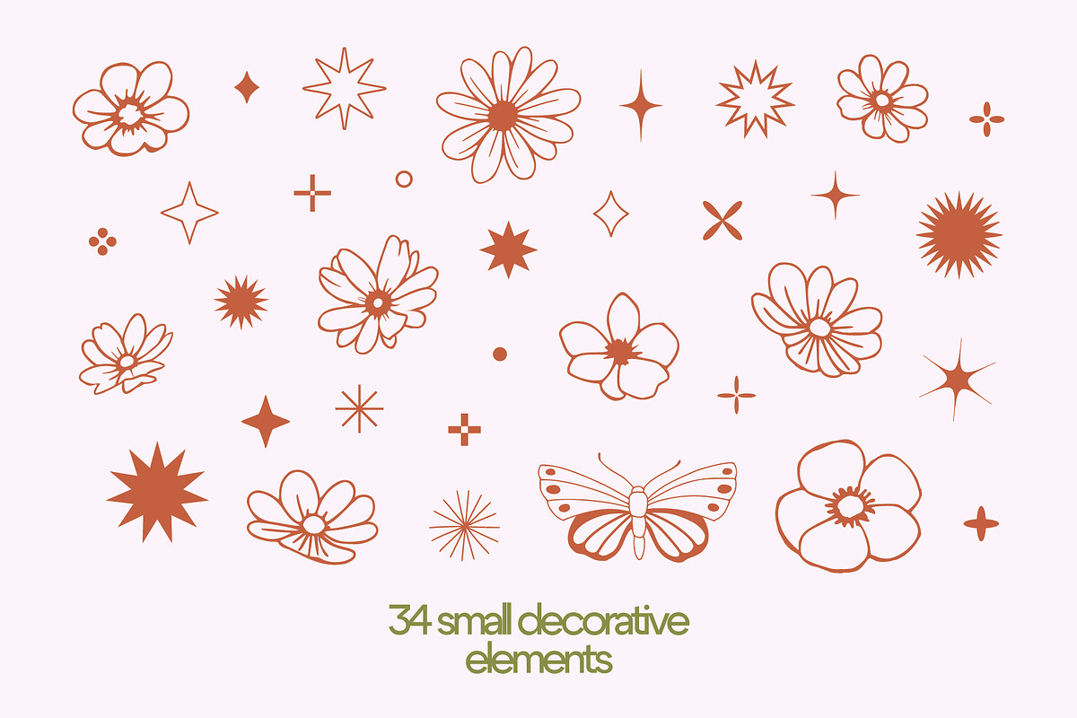 BLOOM floral spring summer bundle, a Seasonal Illustration by Lena Nikolaeva (Photo 8 of 14)