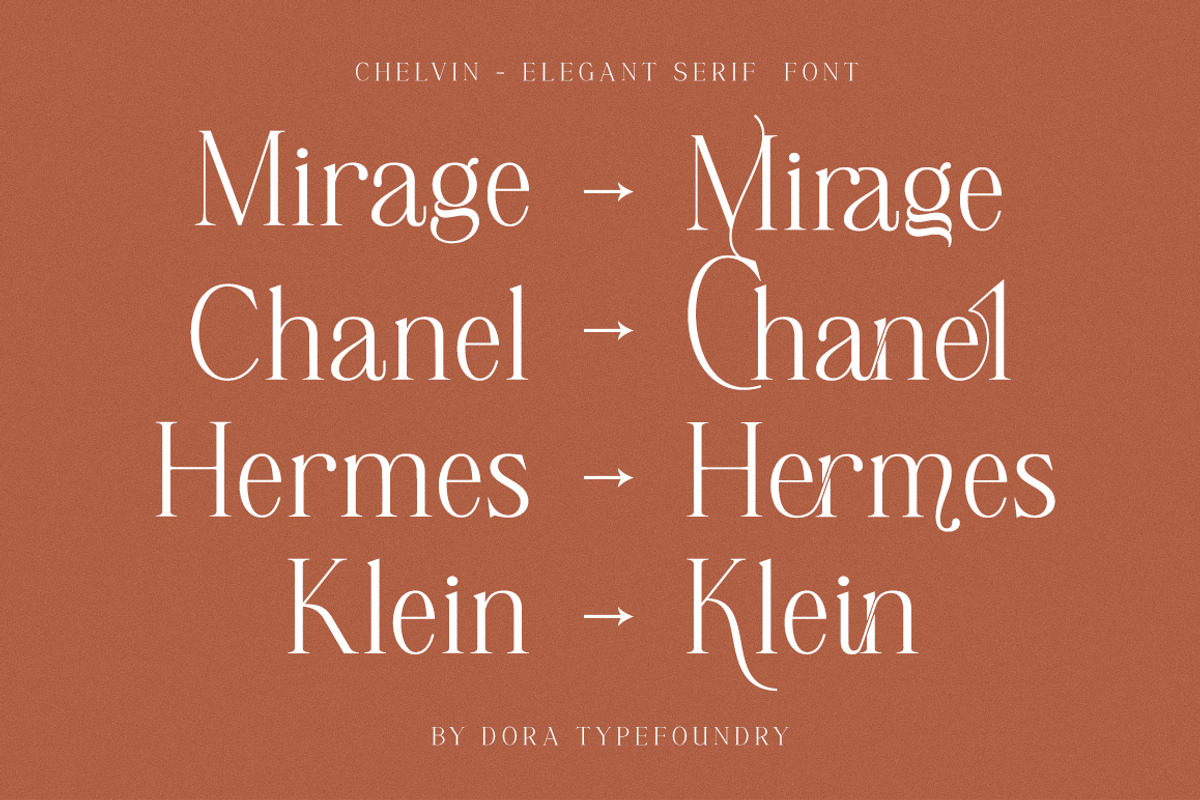 Chelvin Elegant Serif, a Serif Font by Dora Typefoundry (Photo 5 of 20)