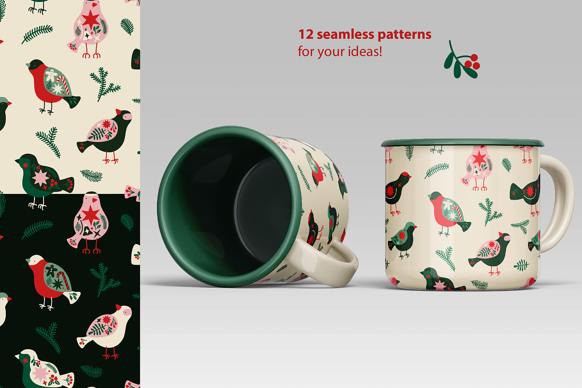 Christmas vector. Patterns, graphic, an Object Graphic by anna khramtsova (Photo 8 of 20)