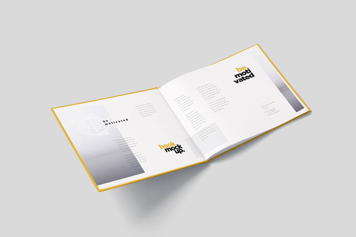 Landscape Book Branding Mockups, a Product Mockup by GfxFoundry (Photo 5 of 9)