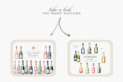 Romantic Pink Champagne & Bows, a Decorative Illustration by ThaismotaCreativeCo (Thumbnail 5 of 6)