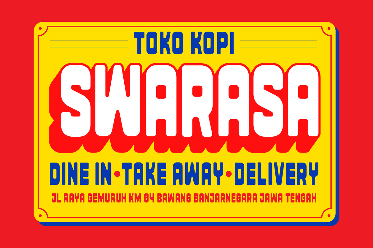 Swarasa – Chunky Reversed Contrast, a Font by Griyo Type (Photo 9 of 9)