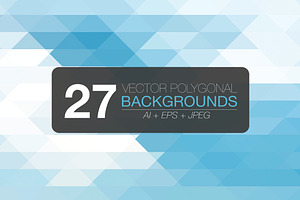 27 polygonal vector backgrounds