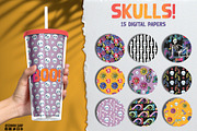 Day of the dead digital paper, a Pattern Graphic by CpandoShop (Thumbnail 1 of 4)