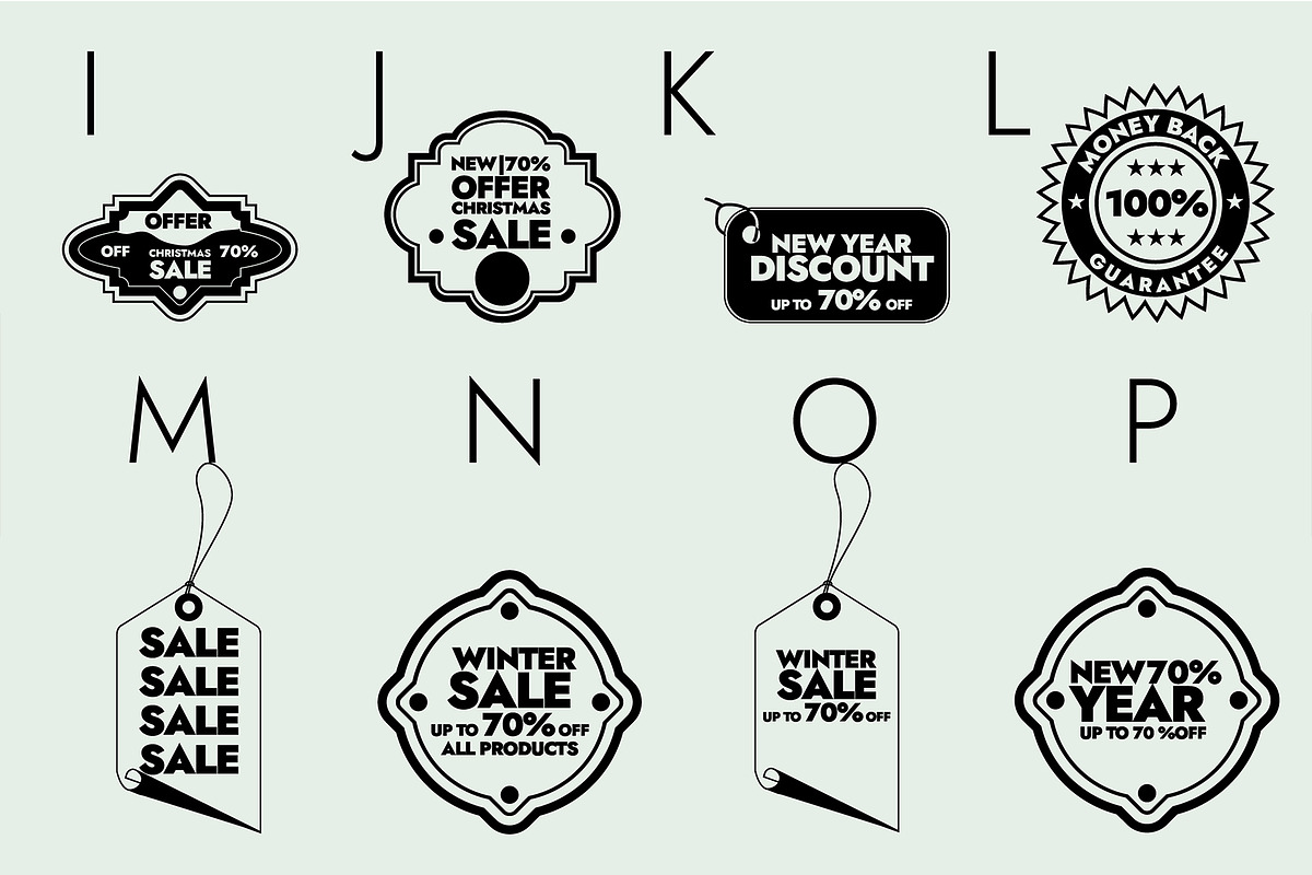 Sales Special Offers Dingbats Font, a Symbol Font by Minimalartstudio (Photo 2 of 7)