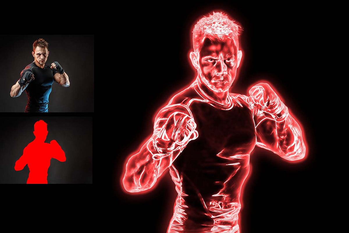 Neon Photo Painting Photoshop Action, an Action Add-On by MRI STUDIO (Photo 2 of 17)